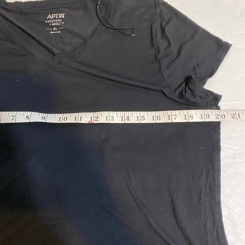 Apt 9 Classic Black V-Neck Short Sleeve Women's Top XL - Picture 4 of 6